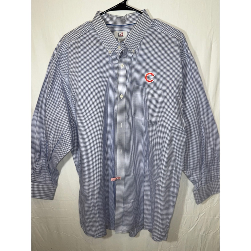 Cutter &‎ Buck Chicago Cubs XXL Checkered Button Up Shirt Menswear